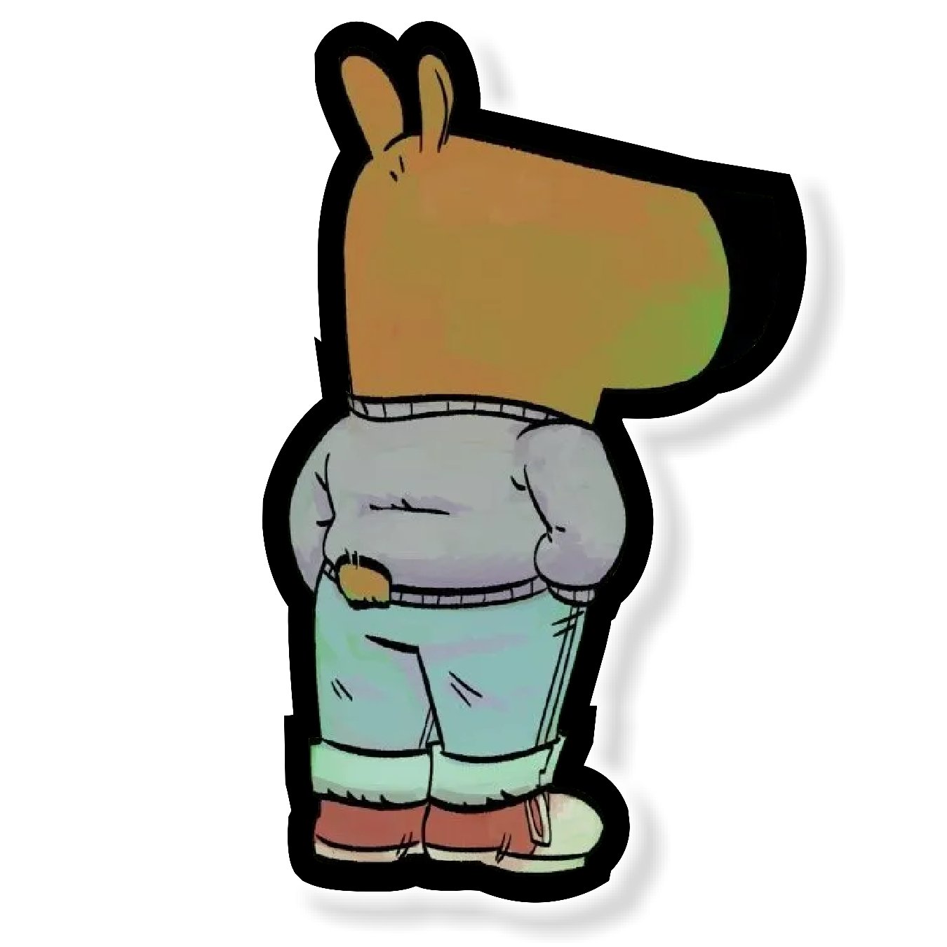 A Chill Guy Back Side - Sticker Concepts