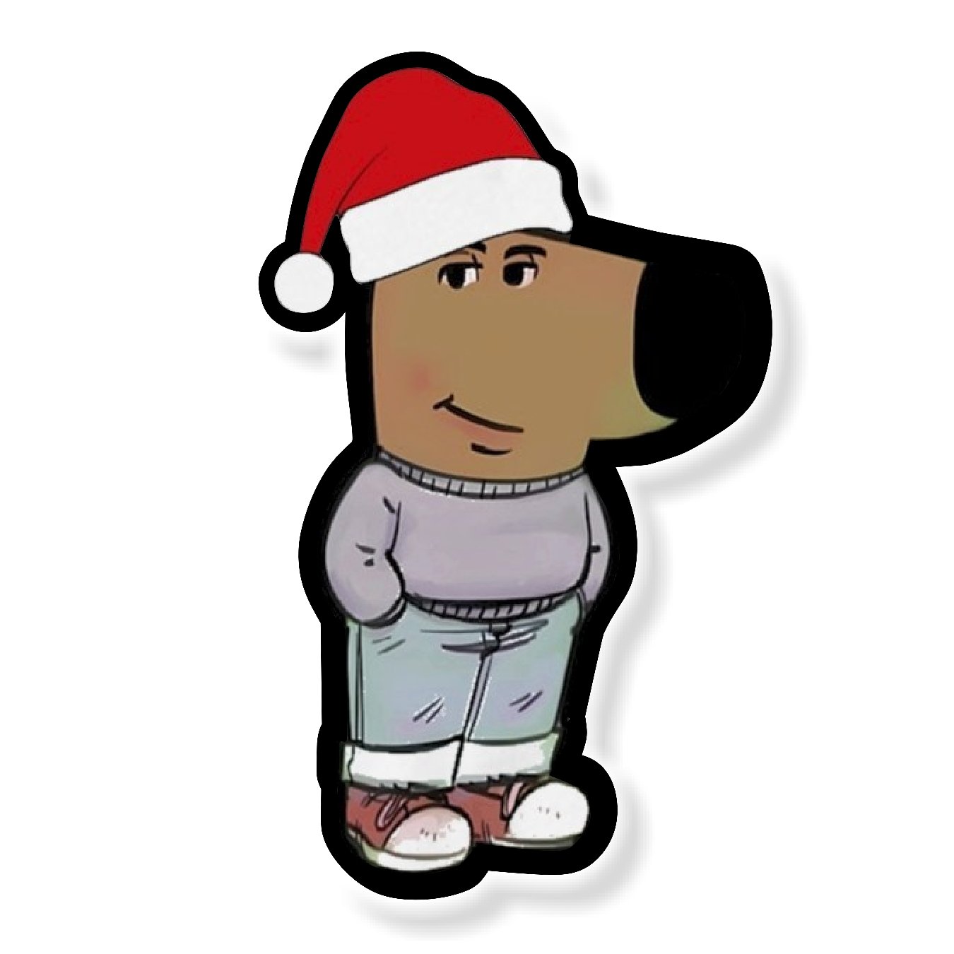 A Chill Guy Santa - Sticker Concepts