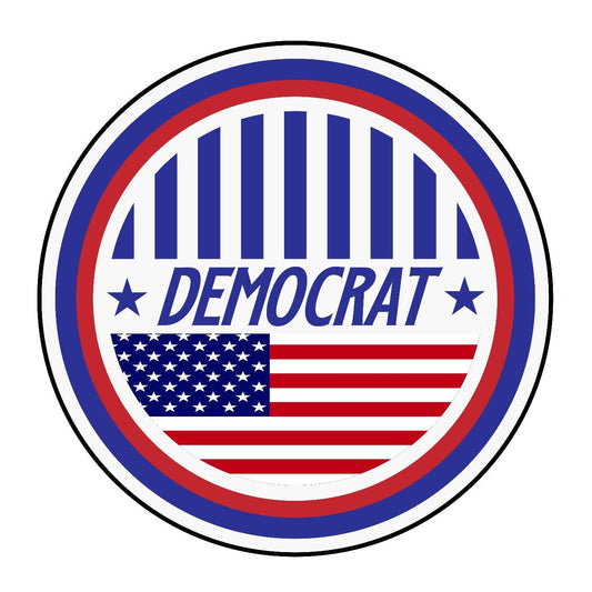 Democrat Round Decal - Sticker Concepts