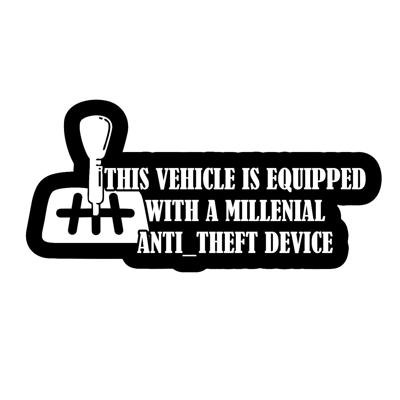 This Vehicle Is Equipped With an Anti Theft Device - Sticker Concepts