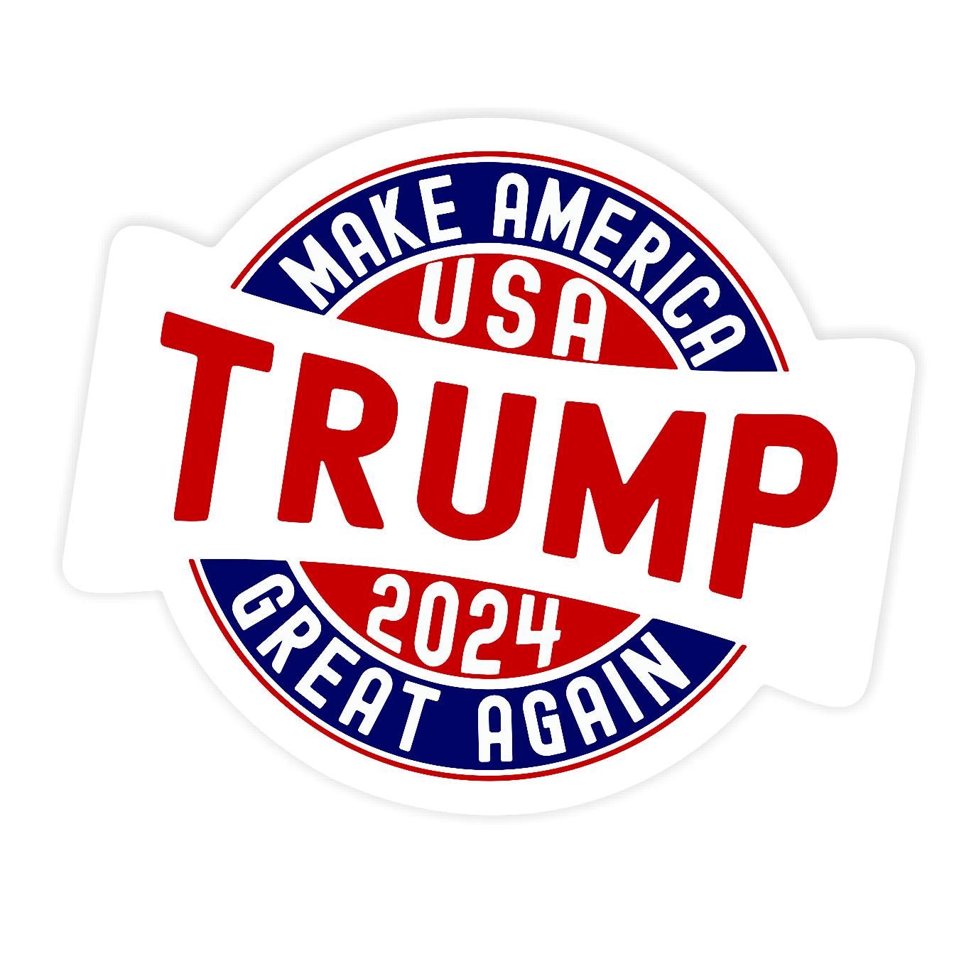 Trump 2024 Round Decal - Sticker Concepts