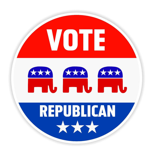 Vote Republican Round Decal - Sticker Concepts