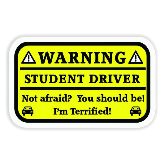 Warning Student Driver - Sticker Concepts